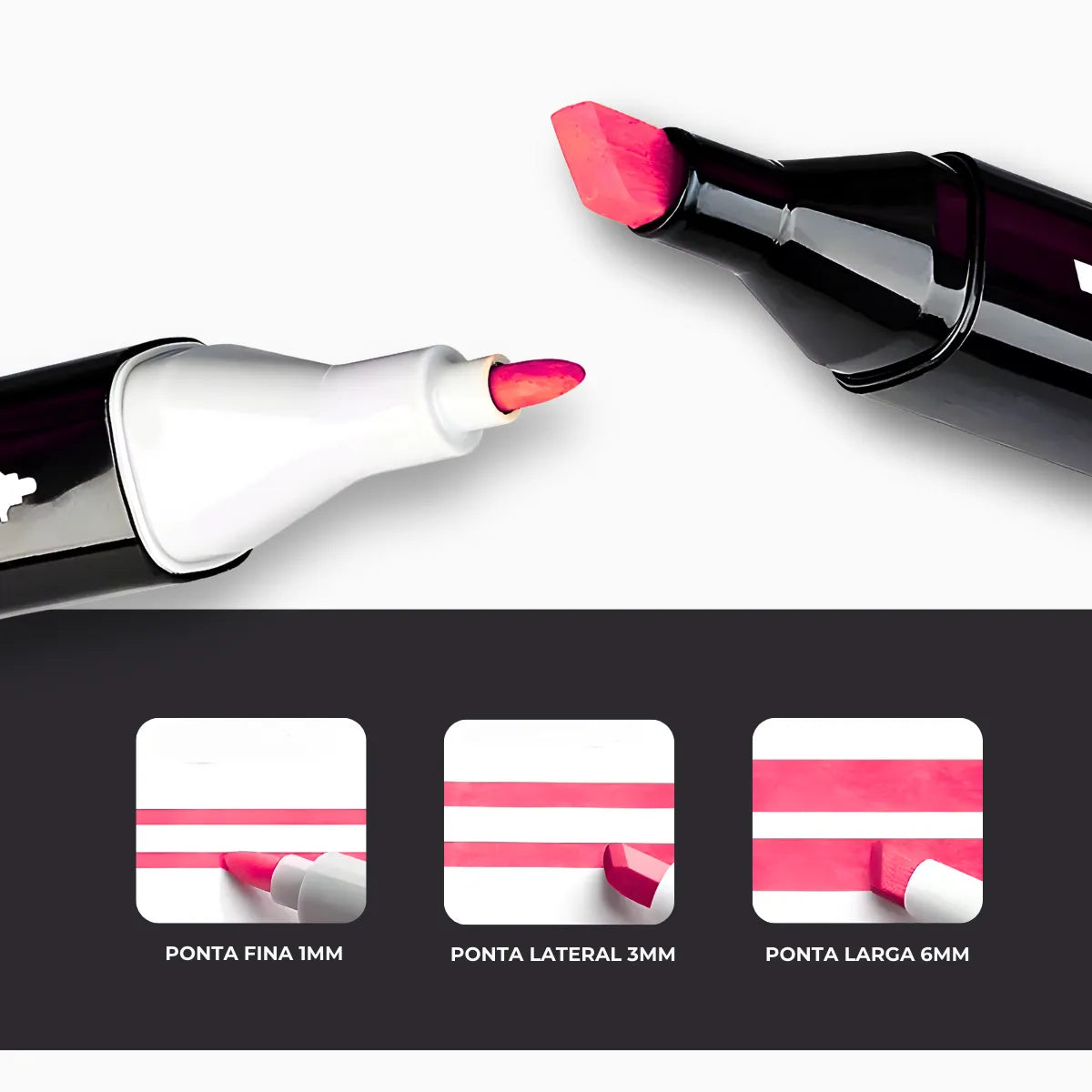 Kit Livro De Colorir Capa Dura + 24 Canetinhas - ROSA