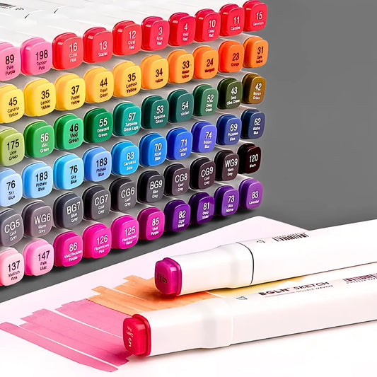 Kit Livro De Colorir Capa Dura + 24 Canetinhas - ROSA