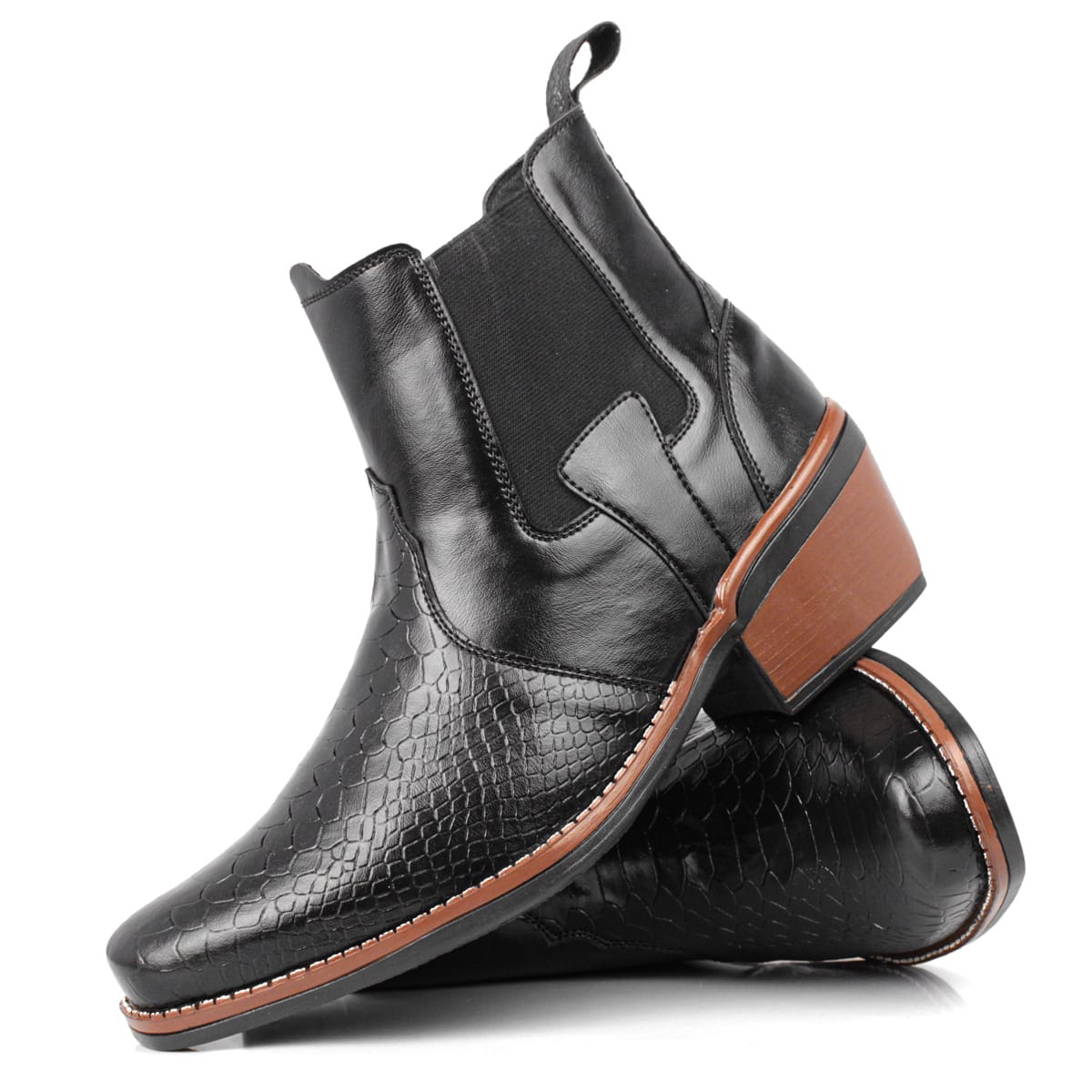 Botina Country-Croco Sintético: Estilo, Conforto e a Força do Autêntico