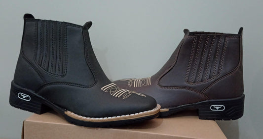 Botina Country-Croco Sintético: O Estilo Autêntico do Campo com Toque Moderno!