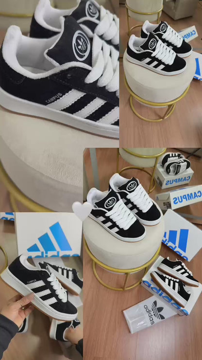 Tênis Adidas Campos OOS Unissex 2 Cadarços Preto/Branco